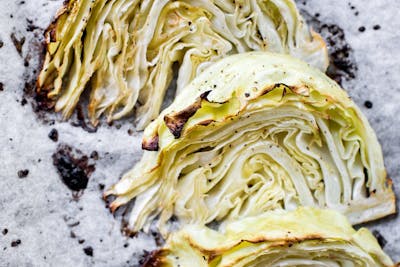 Roasted Green Cabbage Wedges