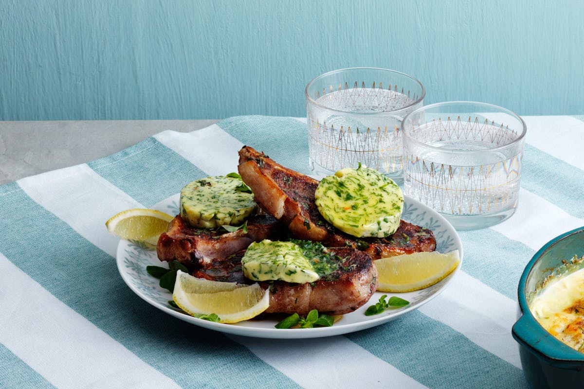 Lamb Chops with Herb Butter
