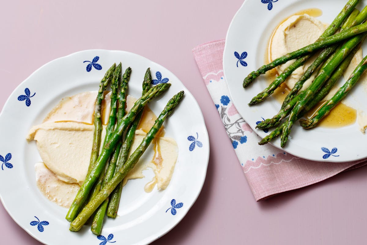 Asparagus with Browned Butter and Creamy Eggs
