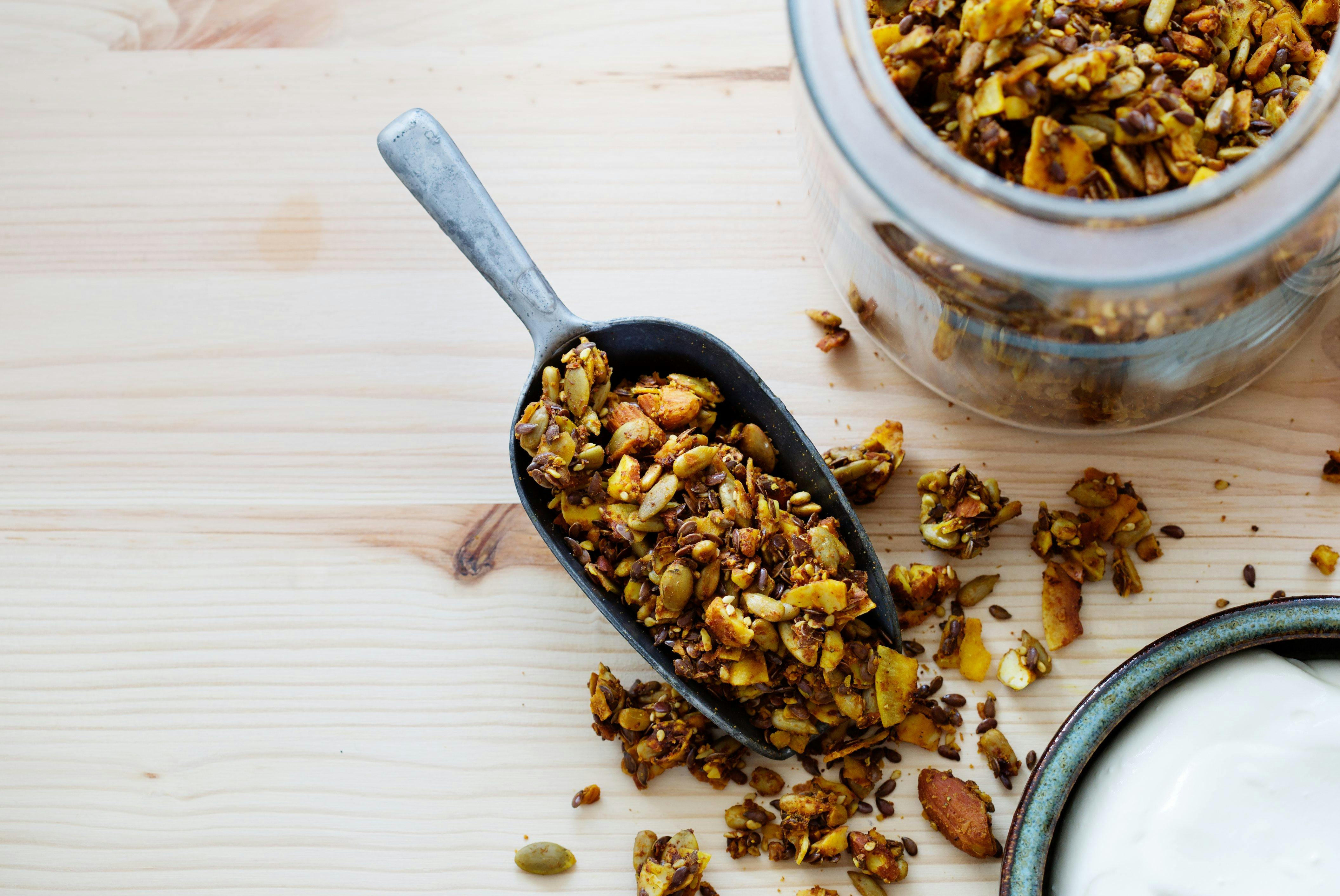 Low Carb Golden Granola Vegan Breakfast Recipe Diet Doctor